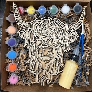 Highland Cow - Paint Kit - Handmade